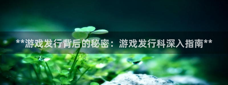 天辰平台可靠 5O69I7：**游戏发行背后的秘密：游戏发行科深入指南**