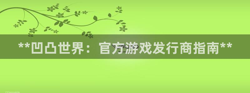 天辰平台听7O777：**凹凸世界：官方游戏发行商指南**