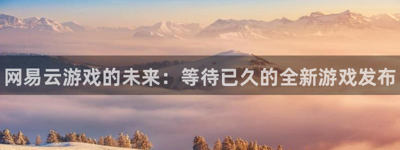 天辰平台注册登录地址：网易云游戏的未来：等待已久的全新游戏发布