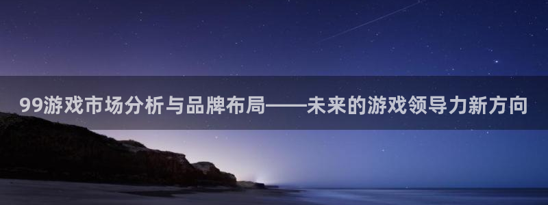 天辰娱乐百度百科大全：99游戏市场分析与品牌布局——未来的游戏领导力新方向